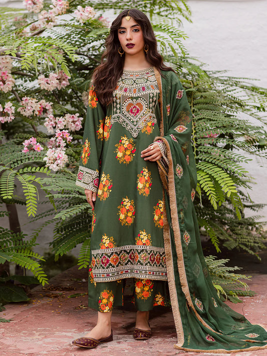 GULZAR - 04 | 3PC WINTER VISCOSE